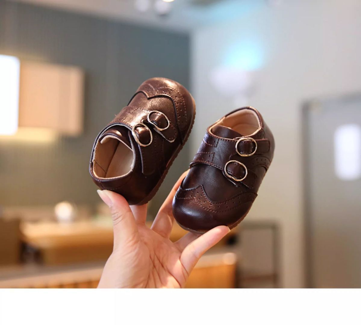 Schwarze Kinder Krabbelschuhe Aus Leder Mit Weicher Sohle_voghion.com