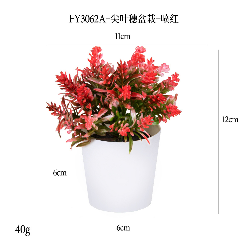Más de 100 tipos de flores y plantas verdes artificiales, combinaciones de plantas artificiales en macetas de plástico, flores artificiales de gran venta transfronterizas, mini bonsáis artificiales, fuentes de suministro. image 25