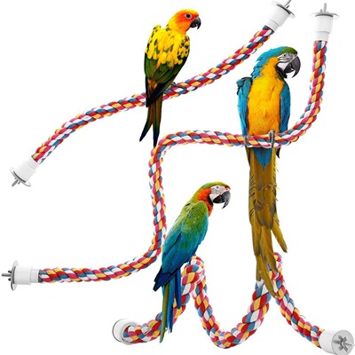 Sizes parrot Cotton rope Climbing Rope toy Cotton rope toy rotate Ladder Bird toys