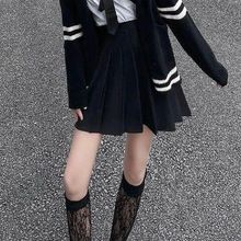 黑色百褶裙女半身短裙2025春秋夏季新款高腰显瘦小个子学生a字裙