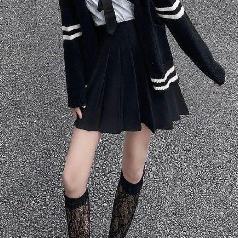 黑色百褶裙女半身短裙2025春秋夏季新款高腰显瘦小个子学生a字裙