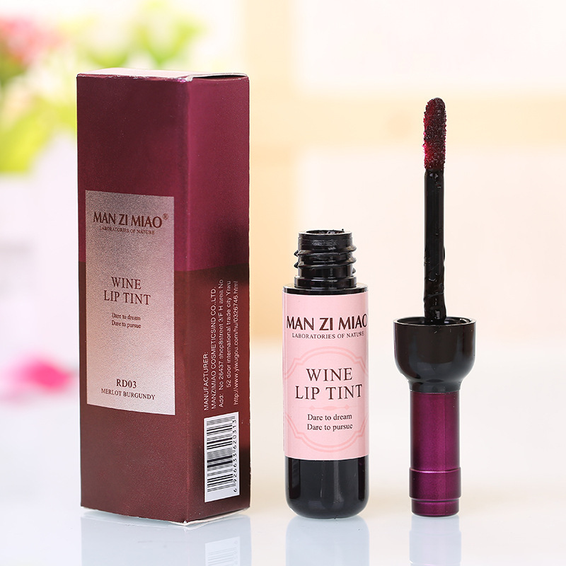 Lip dye, red wine bottle lip gloss and lip gloss are not easy to stick to the rim of the glass. Red multi-color red wine lip dye, lip bite undefined