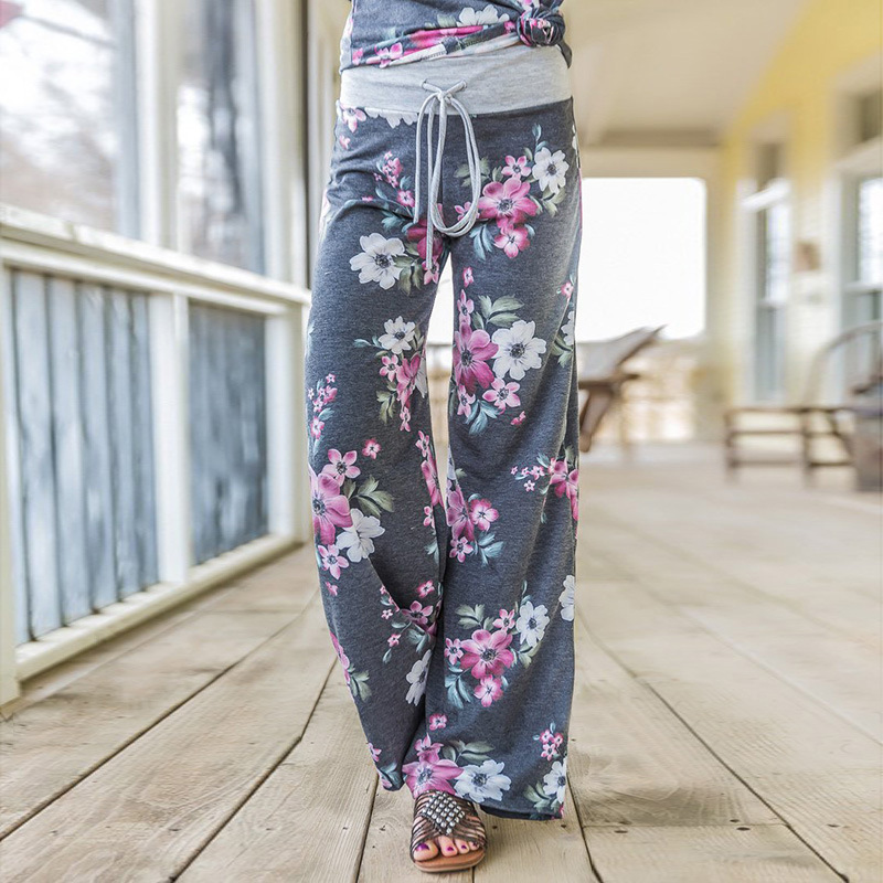2021ebay Amazon WISH カジュアルパンツヨーロッパとアメリカの新しい人気ファッションルーズレースアップ迷彩プリント女性のパンツ|undefined