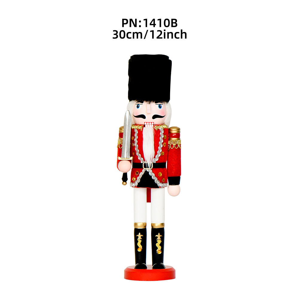 Fábrica de 12 pulgadas en stock marionetas soldados 30cm decoraciones de Navidad decoraciones de mesa de vinos de Navidad