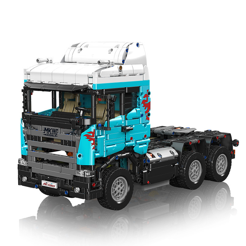 Modelo de vehículo espacial 13203 Scania tractor gran bloque de alta dificultad ensamblaje de control remoto regalos para niños eléctricos