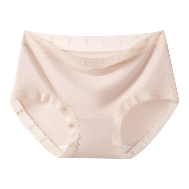 Bragas modales para mujer, cintura media, encaje sin costuras, seda de hielo delgada, entrepierna de algodón transpirable, entrepierna antibacteriana, bragas para mujer
