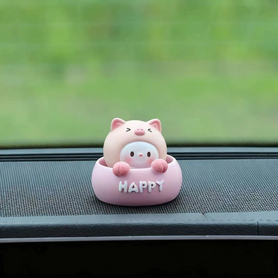 Car Interior Accessories, Car Center – Car ornaments - type-c-pink-pig-with-glue