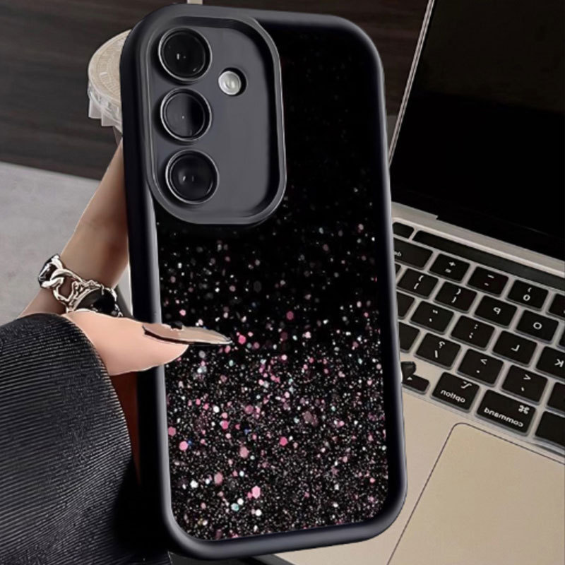 Sparkling Stars A16 Cherry Blossoms for Samsung A15/A55/A24/A23 Mobile Phone Case S24Ultra/S25/S22