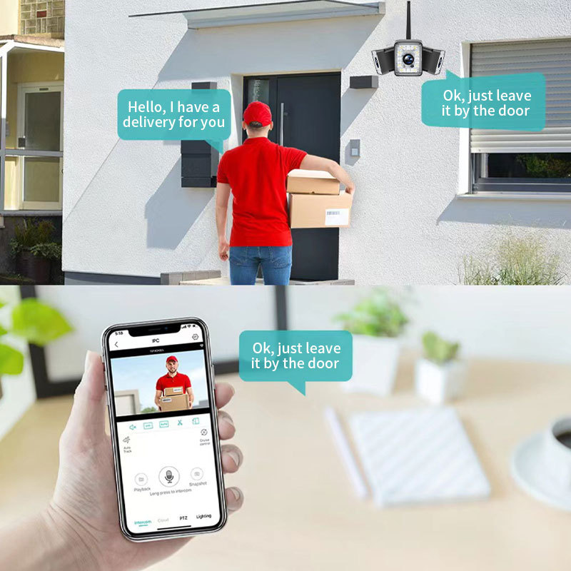 Cámara de vigilancia de tres imágenes HD transfronteriza hogar teléfono móvil remoto inalámbrico WIFI HD cámara de visión nocturna