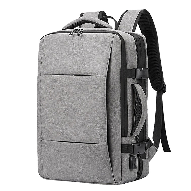Mochila expandible transfronteriza Mochila impermeable de gran capacidad de alta calidad para hombres Mochila de viaje de 17 pulgadas con separación en seco y húmedo