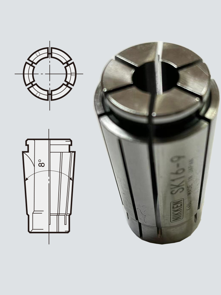 日本NIKKEN日研高精密筒夹SK6 SK10 SK13 SK16 SK20 SK25细杆套筒