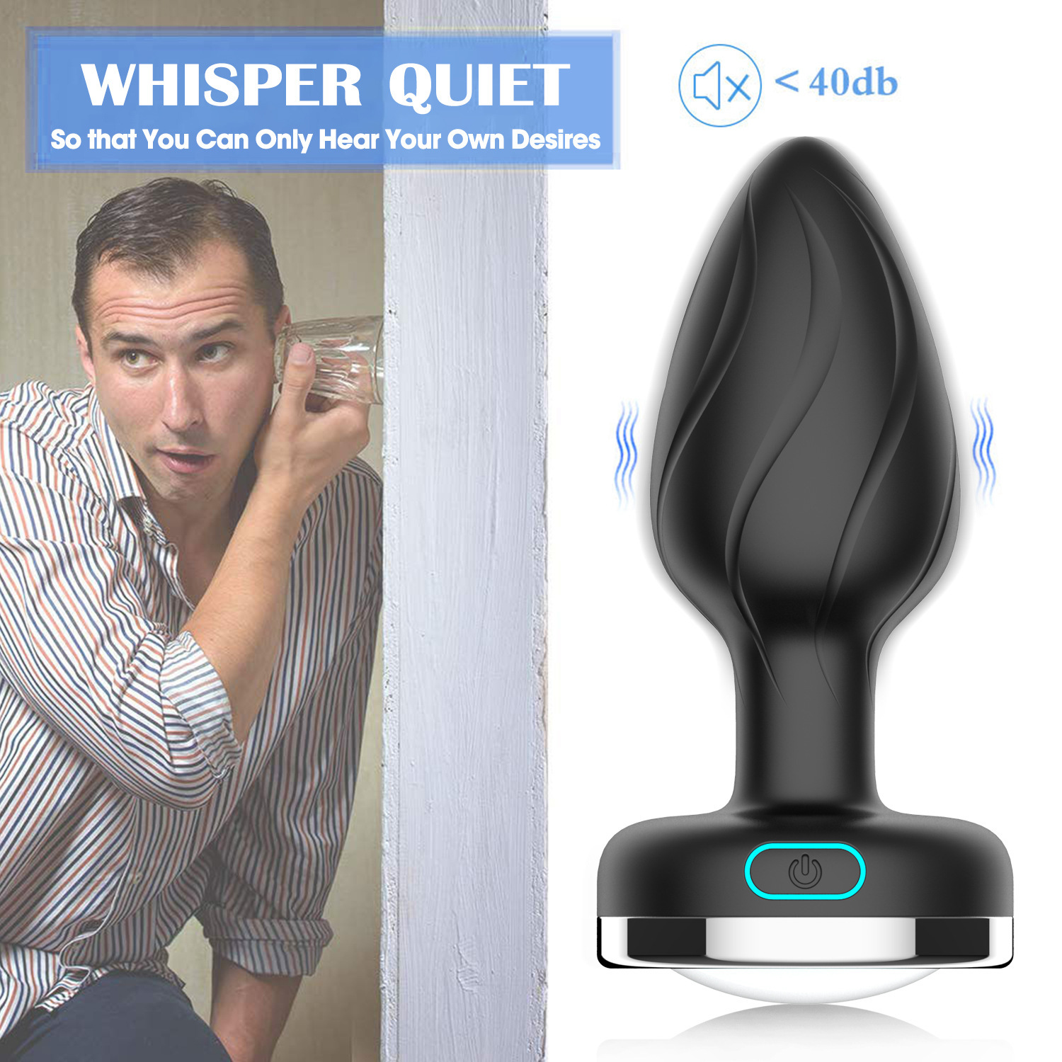 Luminous Wireless Remote Control Silicone Anal Plug, Rechargeable Adult Toy — detail image 9