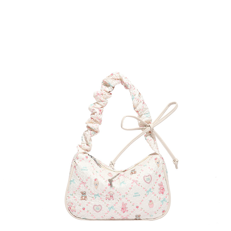 Bolsos lindos bajo las axilas bolsas de palo 2025 nuevos dulces muñecas de dibujos animados bolsas de hombro multifuncional bolsas de estudiantes casuales