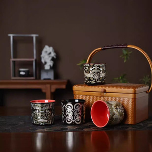 Gold and silver wrong Master Cup ceramic kung fu tea set Tea Cup household large tea cup single cup finger Cup gluttonous Cup