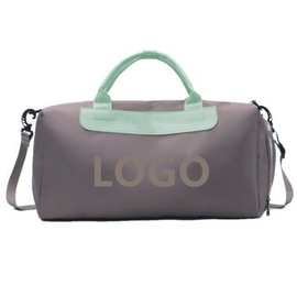 网红绿手提运动包女健身包训练包斜挎大容量旅行包礼品定制logo