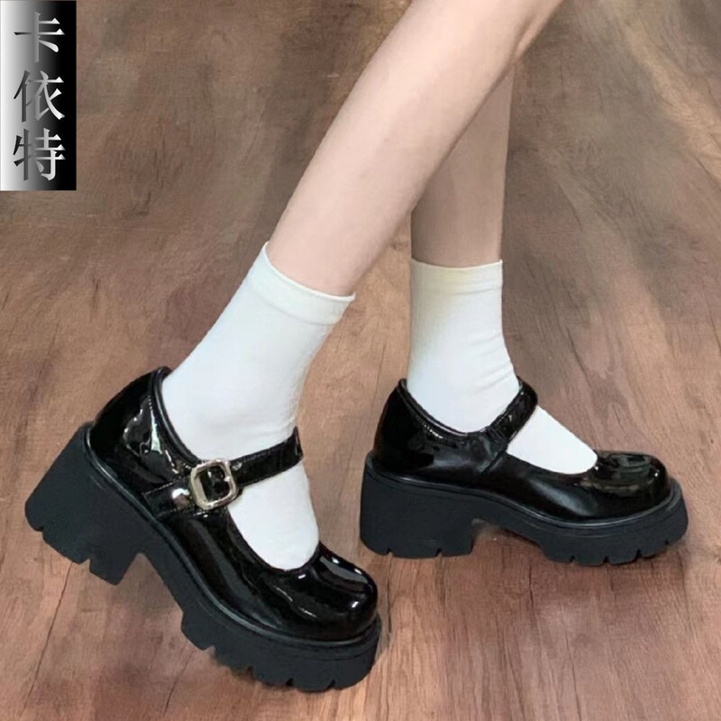Zhao Lusi's same style Mary Jane shoes, new spring collection, Japanese-style JK platform shoes, small leather shoes, high heels, suitable for petite women Zhao Lusi's same style Mary Jane shoes, new spring collection, Japanese-style JK platform shoes, small leather shoes, high heels, suitable for petite women