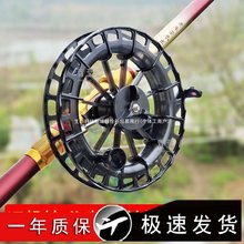 大轮钓鱼塑料八卦量远投渔轮打轮盘轮前绕线弘智车轮风车轮子绕线