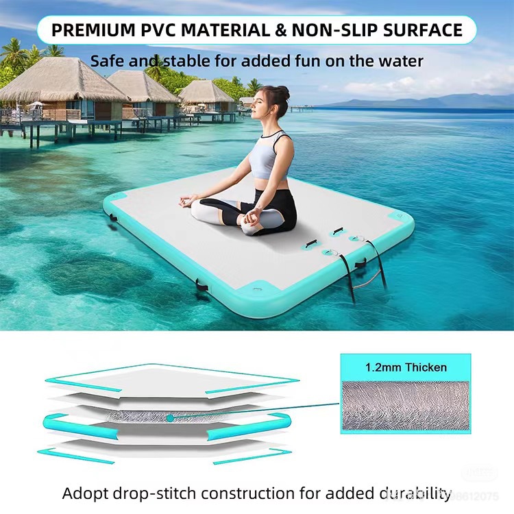 Cross-border water inflatable gymnastics yoga mat gym protective gear dance martial arts somersault training sports wire drawing air cushion