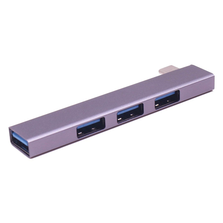 Прямоугольный алюминиевый сплав типа c разветвитель для ноутбука 3,0 USB-концентратор расширитель четырехпортовый концентратор