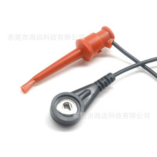 厂家定制电极扣对测试钩 勾式测试夹导线 仪表仪器导联线 扣式线