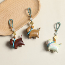 大漆猫车挂包挂流体猫原创设计大漆猫diy国风货源手机挂钥匙扣