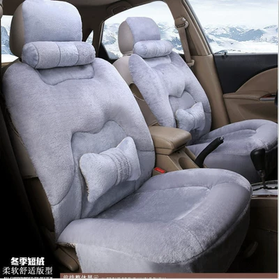 Seat cushion, seat cover, Full Enclosing Seat Cover Warm - pure-gray-five-seater-full-car-complete-setcomes-with-steering-wheel-cover