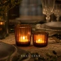 加厚空杯竖条纹透明蜡烛杯