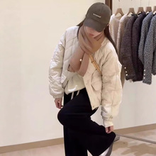 爆款短菱格羽绒棉服外套女冬夹棉新款棉衣25冬洋气加厚保暖小棉袄