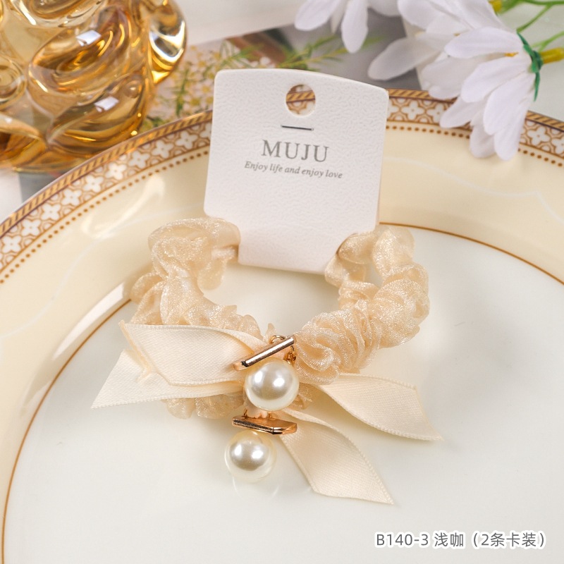 [Carga de tarjeta] sensación de alto nivel coreano de cabello de código de barras de moda de alta elasticidad de cabello anillo de cabello correa de cola de caballo