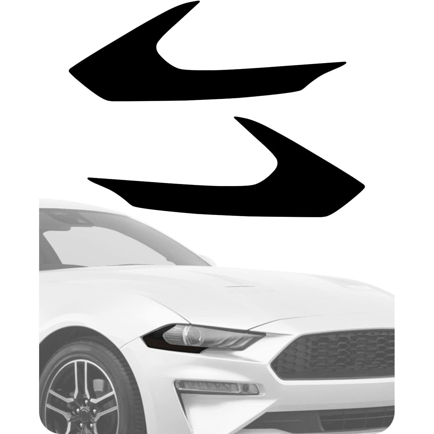 Aplicable para Ford Mustang 2018 - 2021 faro etiqueta lateral faro vinilo cambio de color película de precorte