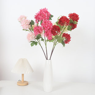 Simulated 5-head Snowflake Hydrangea Bouquet Living Room Hotel Wedding Decoration Fake Flower Ornaments Floral Flower Arrangement Manufacturer Wholesale