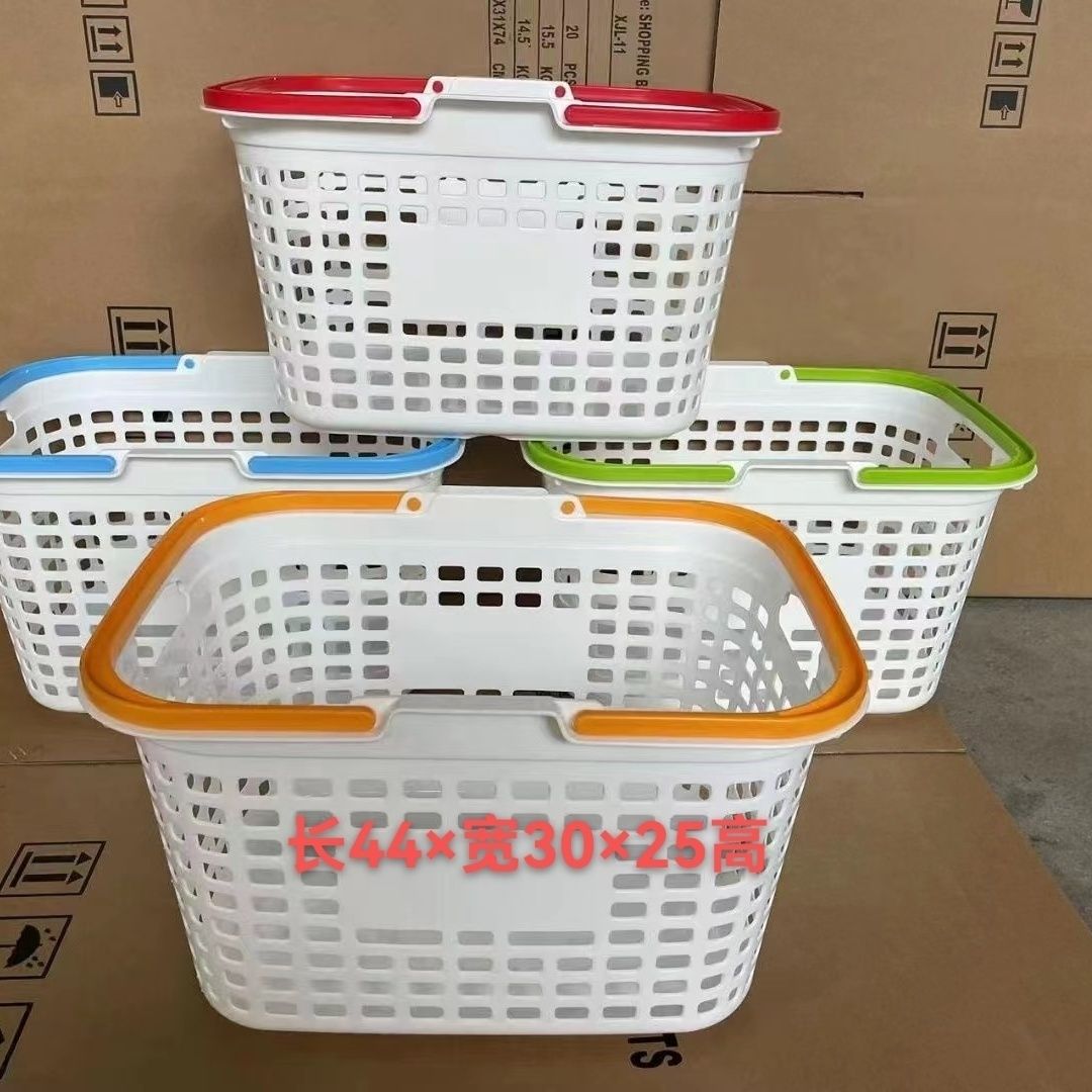Cesta de compras de supermercado gruesa cesta de verduras cesta de bocadillos portátil helado para llevar KTV cesta de cerveza cesta de rotación image 42
