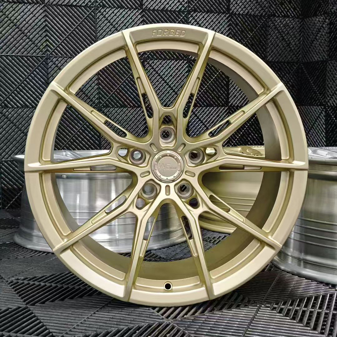 Forged wheel rims suitable for Audi A3 A4L A5, lightweight T6061 aluminum alloy rims, champagne gold