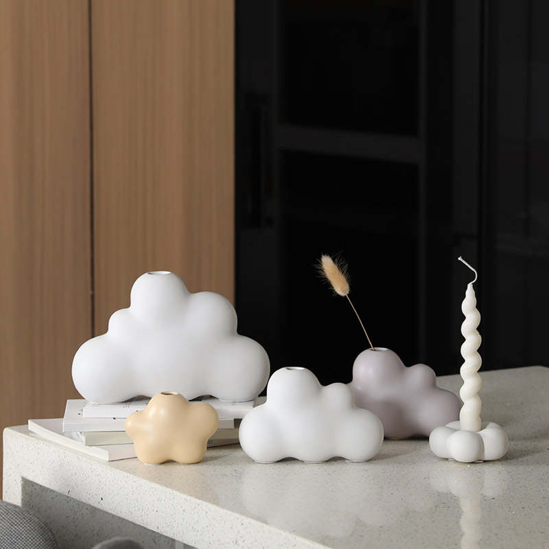 Nórdico Morandi simple cerámica personalizada pequeño florero hogar Decoración decoración creativa flor seca Decoración