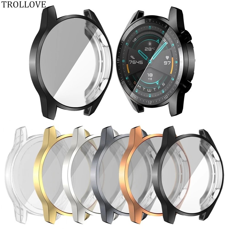 Applicable to Huawei watchGT2 46/42mm watch protective case electroplated soft drop-resistant Huawei GT2e protective case