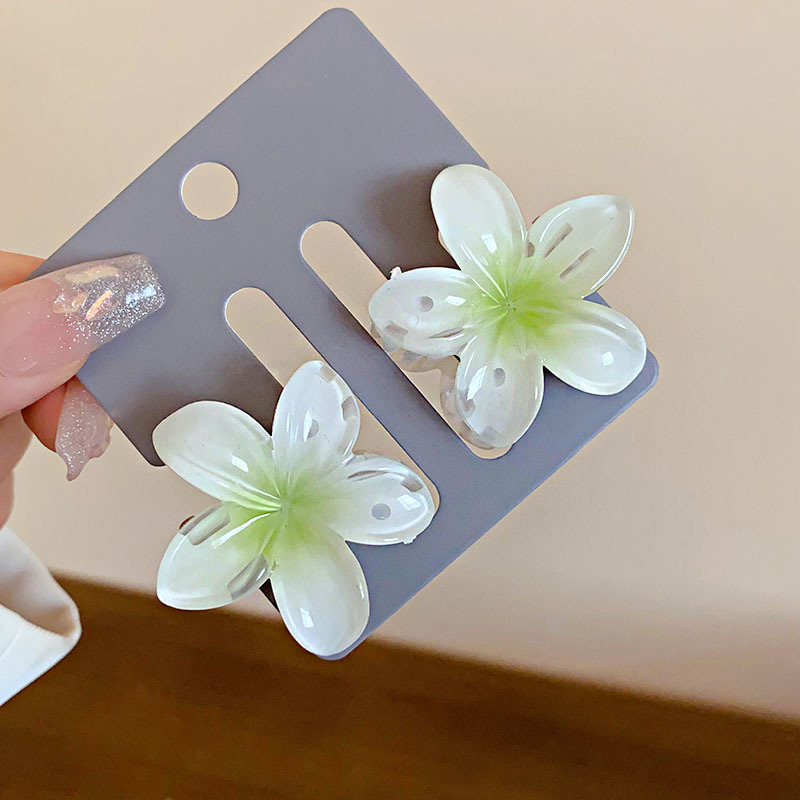 Super hada organza flor perla pinza para el cabello pinza dulce y elegante pinza de tiburón estilo literario de nicho accesorios para el cabello