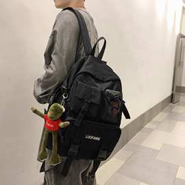双肩包女2022新款韩版大容量初中高中大学生书包男休闲潮旅行背包