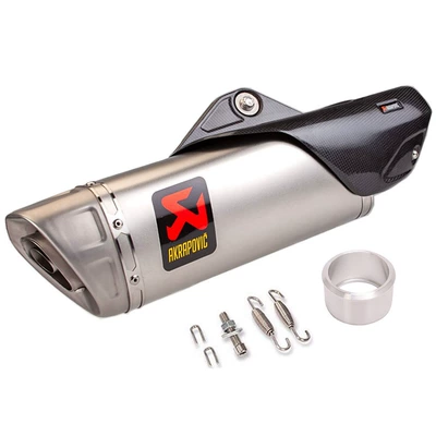 Motorcycle exhaust pipe Scorpio exhaust universal - 60mm-stainless-steel-true-carbon-shield