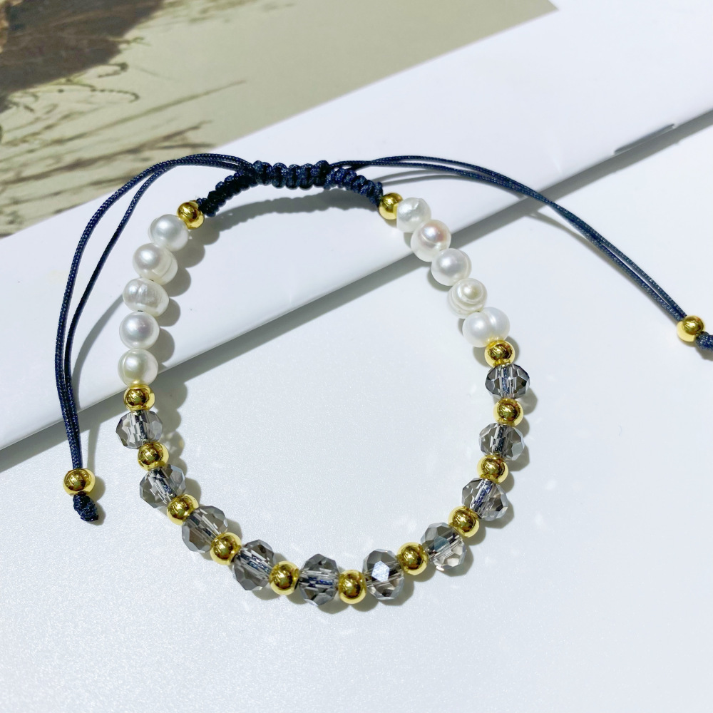 10g Weight Bracelets Classification 1 Piece Quantity Daily Occasion Crystal, Freshwater Pearl, Copper Material Geometric Pattern Unisex Gender Pearl Design Fashion Style 1 Piece Fashion Geometric Crystal Freshwater Pearl Copper Pearl Bracelets 7
