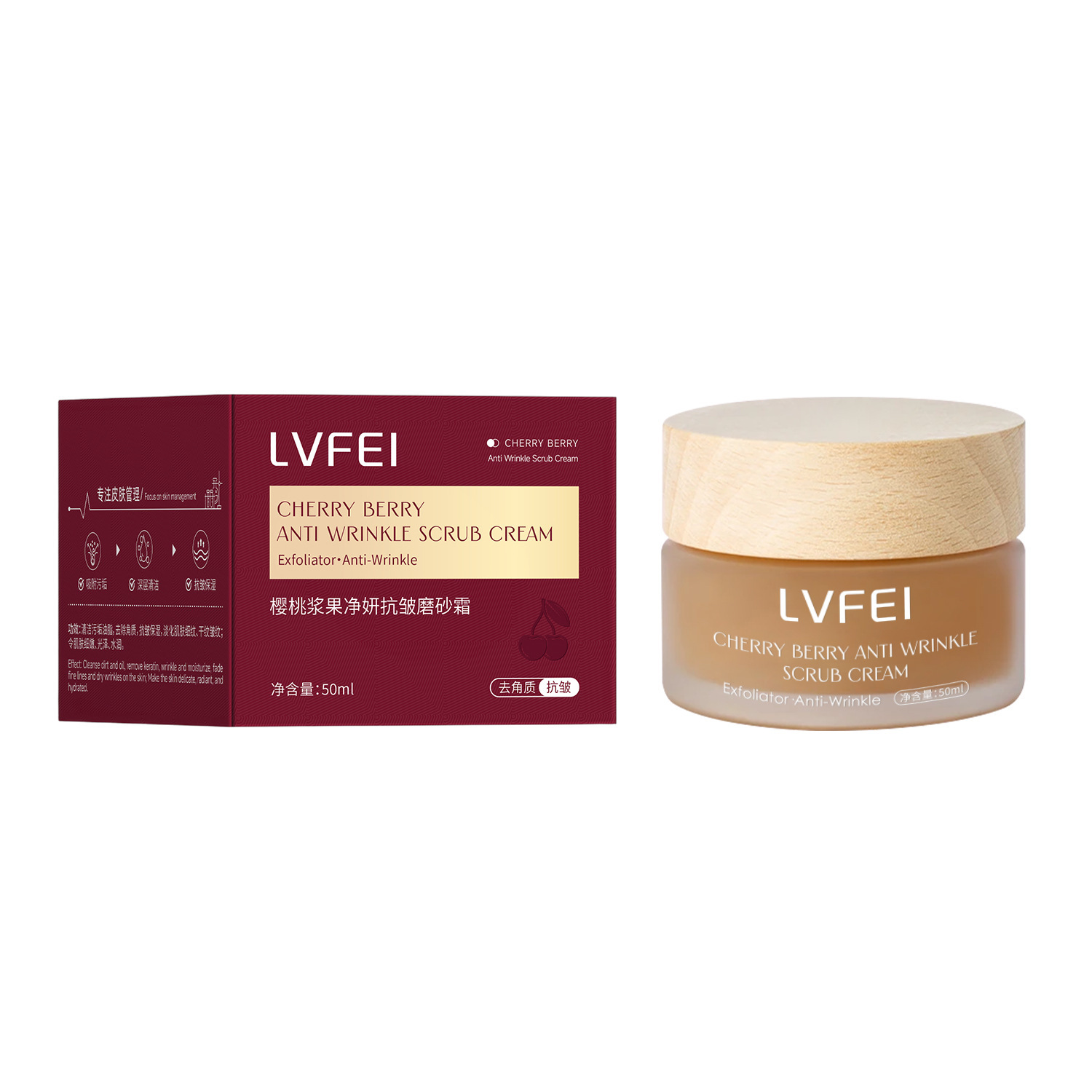Filipinos cherry berry limpio anti-arrugas exfoliante suave limpieza suave mejora la piel oscura fabricantes image 6