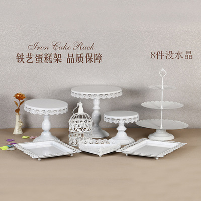 Estilo Europeo soporte de la torta de la boda taza de papel pastelería bandeja de la torta de la boda postre mesa de decoración de metal pastelería soporte 13-piece Set image 11