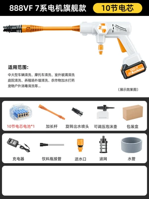 High pressure car wash water gun, Special High-Pressure Water Gun for - no-shift-the-sixth-generation-7-series-10-section-white