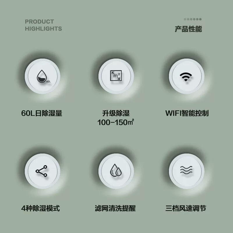 Осушитель воздуха Dehumidifier DH60EiA1B Dehumidifier для сушки одежды с WIFI умным управлением, включена плата 2990, быстрая дегидратация