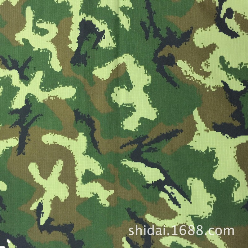 Summer Military Training Fabric Invisible Plaid Camouflage Cloth Clothing Fabric Plain Polyester Yarn Breathable and Wear-Resistant Training Clothes