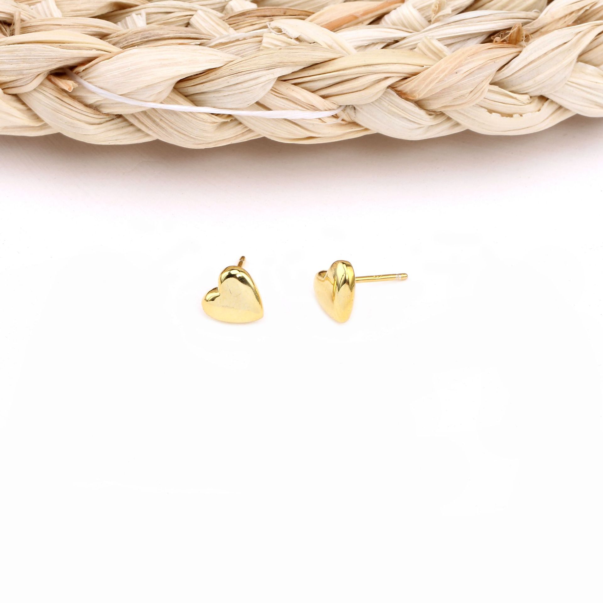 Daily Occasion 925 Sterling Silver Material 1 Pair 925 Sterling Silver Heart Shape Ear Studs