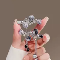 Заколка с кисточками, изысканные челки, универсальный аксессуар для волос, цветочный стиль, китайский стиль, простой и элегантный дизайн