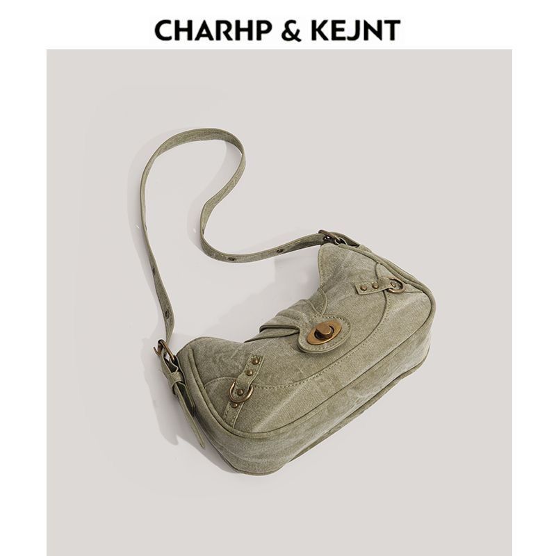CHARHP&KEJNT正品美式复古废土风腋下单肩包女2025新款辣妹手提包|undefined