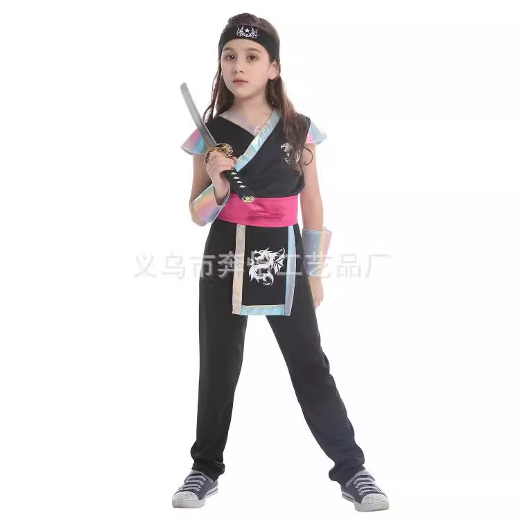 万圣节儿童服装火影忍者衣服女款cosplay服装G0404日本忍者套装