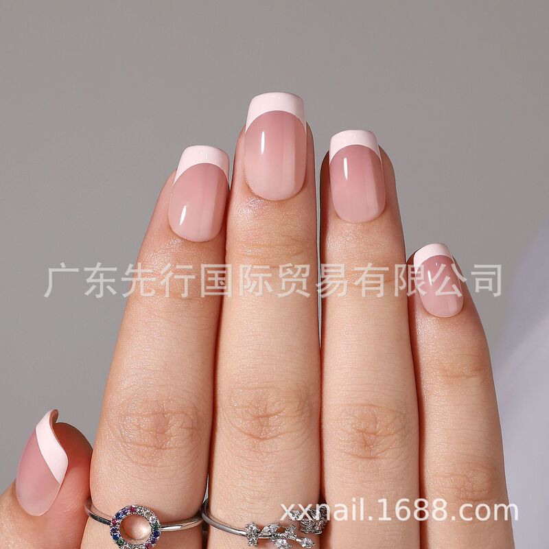 32Pcsnails16Size Gel Soft Nail French Press Fake Nail Manicure Patch Wearable Nail Patch Cross-Border Simple 32Pcsnails16Size Gel Soft Nail French Press Fake Nail Manicure Patch Wearable Nail Patch Cross-Border Simple