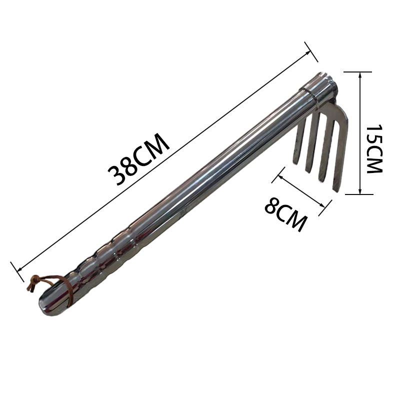 厂家直销不锈钢叉锄花园小锄头家用户外翻土工具园林叉锄